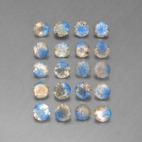 7.35 ct Multicolor Labradorite Gemstone, Labradorite Gem in Round Facet Shape for Sale.