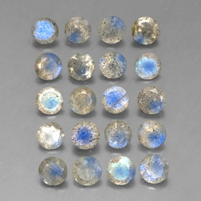 7.60 ct Multicolor Labradorite Stone, Natural Labradorite in Round Facet Shape for Sale