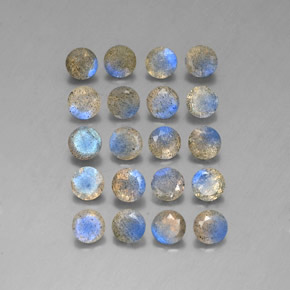 7.80 ct Multicolor Labradorite Gemstone, Labradorite Gem in Round Facet Shape for Sale.