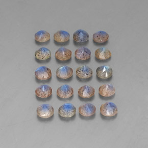 Labradorite Gemstone in 4.7 mm Size for Sale, Labradorite Stone in Multicolor Color