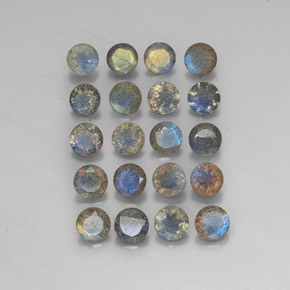 8.00 ct Multicolor Labradorite Gemstone, Labradorite Gem in Round Facet Shape for Sale.
