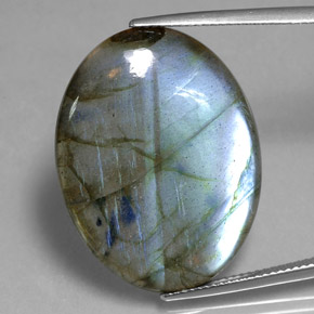 28.90 ct Multicolor Labradorite Gemstone, Labradorite Gem in Oval Cabochon Shape for Sale.