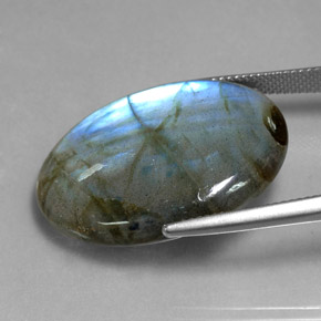 Labradorite Gemstone in 28.8 x 22 mm Size for Sale, Labradorite Stone in Multicolor Color
