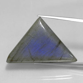 42.05 ct Multicolor Labradorite Gemstone, Labradorite Gem in Trillion Cabochon Shape for Sale.
