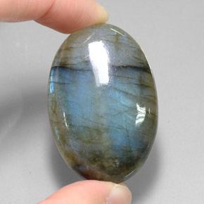81.11 ct Multicolor Labradorite Gemstone, Labradorite Gem in Oval Cabochon Shape for Sale.