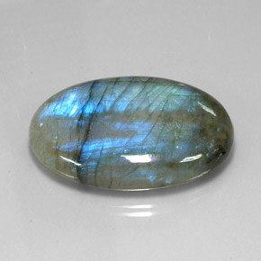 81.11 ct Multicolor Labradorite Stone, Natural Labradorite in Oval Cabochon Shape for Sale