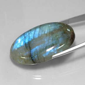 Labradorite Gemstone in 40.3 x 27.4 mm Size for Sale, Labradorite Stone in Multicolor Color