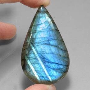 78.09 ct Multicolor Labradorite Gemstone, Labradorite Gem in Pear Cabochon Shape for Sale.