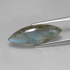 10.15 ct Multicolor Labradorite Stone, Natural Labradorite in Marquise Cabochon Shape for Sale