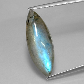 9.18 ct Multicolor Labradorite Gemstone, Labradorite Gem in Marquise Cabochon Shape for Sale.