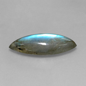 9.18 ct Multicolor Labradorite Stone, Natural Labradorite in Marquise Cabochon Shape for Sale