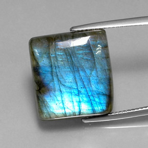 21.36 ct Multicolor Labradorite Gemstone, Labradorite Gem in Square Cabochon Shape for Sale.