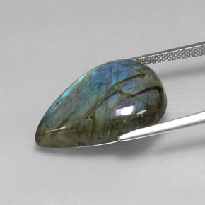 Labradorite Gemstone in 23.5 x 15.7 mm Size for Sale, Labradorite Stone in Multicolor Color