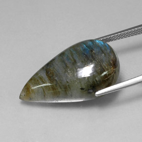 Labradorite Gemstone in 25.5 x 14.7 mm Size for Sale, Labradorite Stone in Multicolor Color