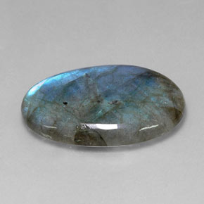 25.23 ct Multicolor Labradorite Stone, Natural Labradorite in Oval Cabochon Shape for Sale