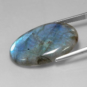 Labradorite Gemstone in 31.1 x 18.9 mm Size for Sale, Labradorite Stone in Multicolor Color