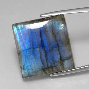 26.58 ct Multicolor Labradorite Gemstone, Labradorite Gem in Square Cabochon Shape for Sale.
