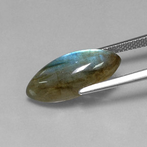 Labradorite Gemstone in 18.9 x 8.5 mm Size for Sale, Labradorite Stone in Multicolor Color