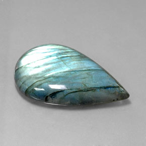 71.40 ct Multicolor Labradorite Stone, Natural Labradorite in Pear Cabochon Shape for Sale