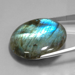 Labradorite Gemstone in 33.8 mm Size for Sale, Labradorite Stone in Multicolor Color