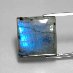 36.07 ct Multicolor Labradorite Gemstone, Labradorite Gem in Square Cabochon Shape for Sale.