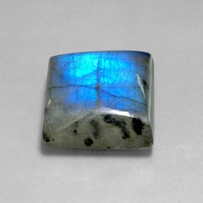 36.07 ct Multicolor Labradorite Stone, Natural Labradorite in Square Cabochon Shape for Sale