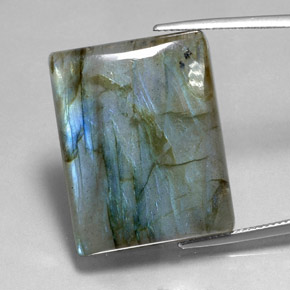 45.78 ct Multicolor Labradorite Gemstone, Labradorite Gem in Baguette Cabochon Shape for Sale.