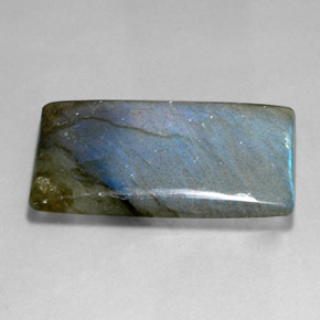 35.90 ct Multicolor Labradorite Stone, Natural Labradorite in Baguette Cabochon Shape for Sale