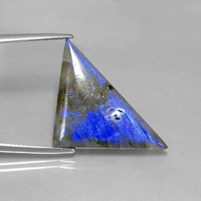 16.19 ct Multicolor Labradorite Stone, Natural Labradorite in Trillion Cabochon Shape for Sale