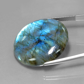 Labradorite Gemstone in 30.6 mm Size for Sale, Labradorite Stone in Multicolor Color