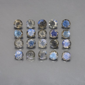7.77 ct Multicolor Labradorite Gemstone, Labradorite Gem in Round Facet Shape for Sale.
