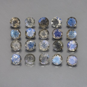 7.77 ct Multicolor Labradorite Stone, Natural Labradorite in Round Facet Shape for Sale