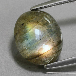 3.40 ct Multicolor Labradorite Gemstone, Labradorite Gem in Oval Cabochon Shape for Sale.