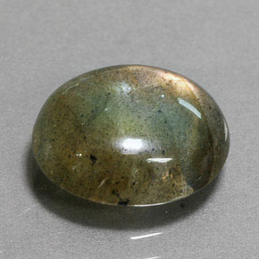 3.40 ct Multicolor Labradorite Stone, Natural Labradorite in Oval Cabochon Shape for Sale