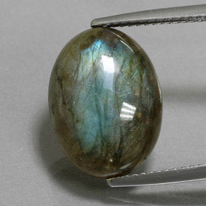 8.06 ct Multicolor Labradorite Gemstone, Labradorite Gem in Oval Cabochon Shape for Sale.