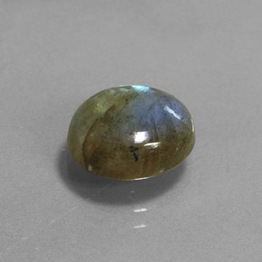 3.93 ct Multicolor Labradorite Stone, Natural Labradorite in Oval Cabochon Shape for Sale