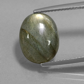 5.31 ct Multicolor Labradorite Gemstone, Labradorite Gem in Oval Cabochon Shape for Sale.