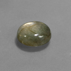 3.78 ct Multicolor Labradorite Stone, Natural Labradorite in Oval Cabochon Shape for Sale