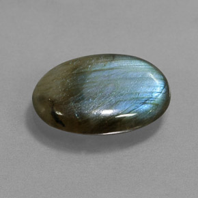 4.13 ct Multicolor Labradorite Stone, Natural Labradorite in Oval Cabochon Shape for Sale