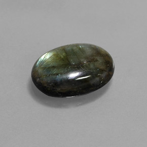 7.29 ct Multicolor Labradorite Stone, Natural Labradorite in Oval Cabochon Shape for Sale