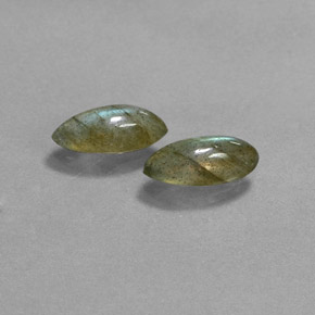 1.23 ct Multicolor Labradorite Stone, Natural Labradorite in Marquise Cabochon Shape for Sale
