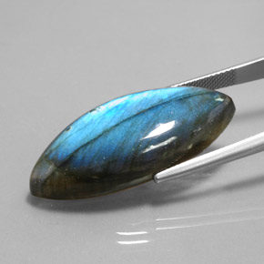 Labradorite Gemstone in 34.7 x 16.1 mm Size for Sale, Labradorite Stone in Multicolor Color