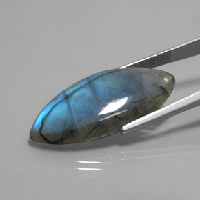 Labradorite Gemstone in 33.5 x 15.1 mm Size for Sale, Labradorite Stone in Multicolor Color