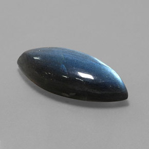 19.29 ct Multicolor Labradorite Stone, Natural Labradorite in Marquise Cabochon Shape for Sale