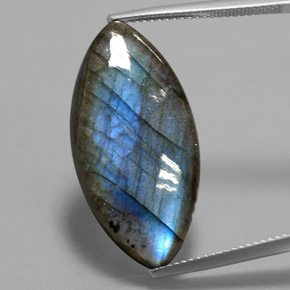 15.62 ct Multicolor Labradorite Gemstone, Labradorite Gem in Marquise Cabochon Shape for Sale.
