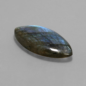 15.62 ct Multicolor Labradorite Stone, Natural Labradorite in Marquise Cabochon Shape for Sale