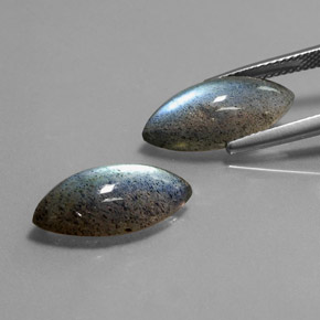 Labradorite Gemstone in 18 x 9 mm (calibrated) Size for Sale, Labradorite Stone in Multicolor Color