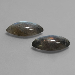 10.60 ct Multicolor Labradorite Stone, Natural Labradorite in Marquise Cabochon Shape for Sale