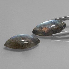 Labradorite Gemstone in 18 x 9 mm (calibrated) Size for Sale, Labradorite Stone in Multicolor Color