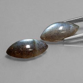 Labradorite Gemstone in 18 x 9 mm (calibrated) Size for Sale, Labradorite Stone in Multicolor Color